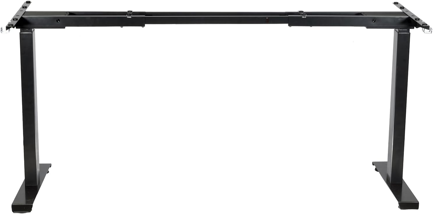Mesa Elevate 320 preta com tampo — vista frontal